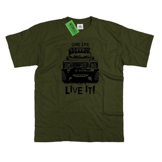 เสื้อยืดผ้าฝ้ายพิมพ์ลายแฟชั่น ขายดี เสื้อยืด พิมพ์ลาย British Classic Fans Defender 90 110 One Life Live It Off Road สํา