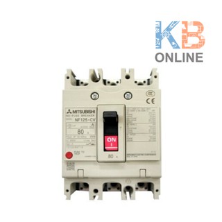 Mitsubishi เบรกเกอร์ NF125 CV 3P 80A Mitsubishi Circuit Breaker NF125 CV 3P 80A