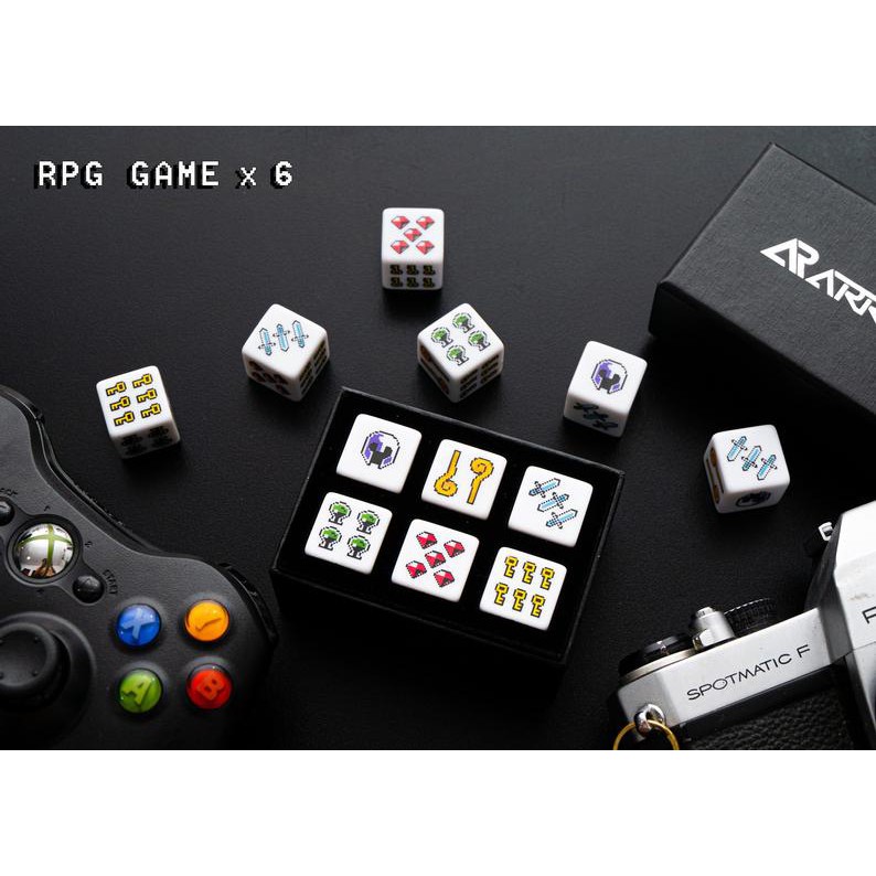 Retro Game Dice D6 Dice Set | RPG Game Dice | Christmas Gift | Dungeons and Dragons Dice | DnD Dice 