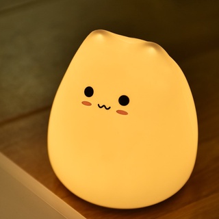 โคมไฟแมวซิลิโคนนุ่มนิ่มสุดน่ารัก โคมไฟLEDไฟเปลี่ยนสีได้ โคมไฟตกแต่งห้อง โคมไฟหัวเตียงตั้งโต๊ะ ของขวัญพิเศษสุดน่ารัก
