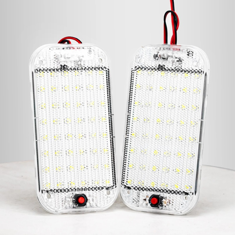 1 ชุด บางเฉียบ รถยนต์ คริสตัล หน้ากาก ห้องโดยสาร LED โคมไฟอ่านหนังสือ สว่างมาก / อุปกรณ์ยานยนต์ สากล