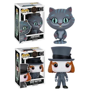 Funko POP ตุ๊กตาฟิกเกอร์ Disney Alice in Wonderland Through The Looking Glass Young Chesur Mad Hatter ของเล่นสําหรับเด็ก