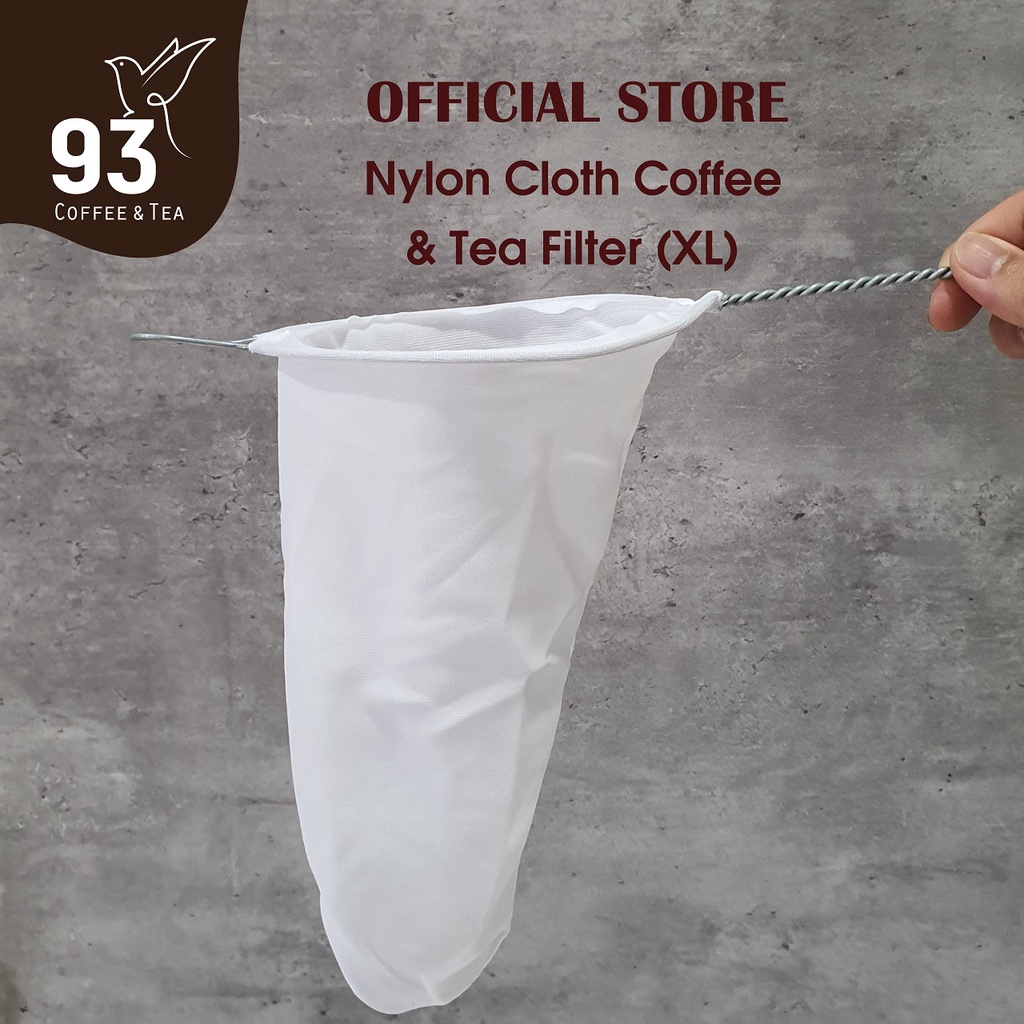 93 COFFEE & TEA NYLON Cloth Coffee & Tea Filter/ /ชา/ Penapis Nilon Serbuk Kopi/Tea (ไซส์ XL)