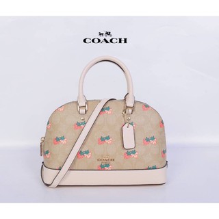 COACH MINI SIERRA SATCHEL IN SIGNATURE CANVAS WITH STRAWBERRY PRINT