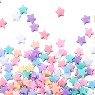 100pcs CCBลูกปัด ลูกปัดอะคริลิค ลูกปัดรักดอกไม้ดาว ลูกปัด สำหรับเครื่องประดับแฟชั่นลูกปัด DIY