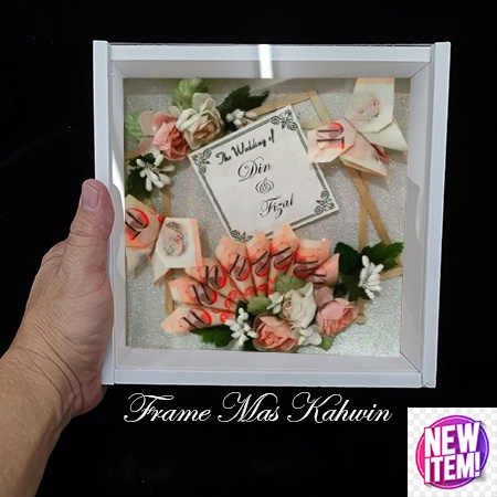 กรอบ Duit Hantaran Kahwin / Frame duit mas kahwin/white8x8/white9x9/white10x10