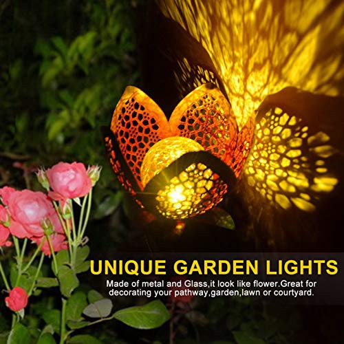 Solar Lights Outdoor Garden Decoration, Solar Glass Flowers For Garden
