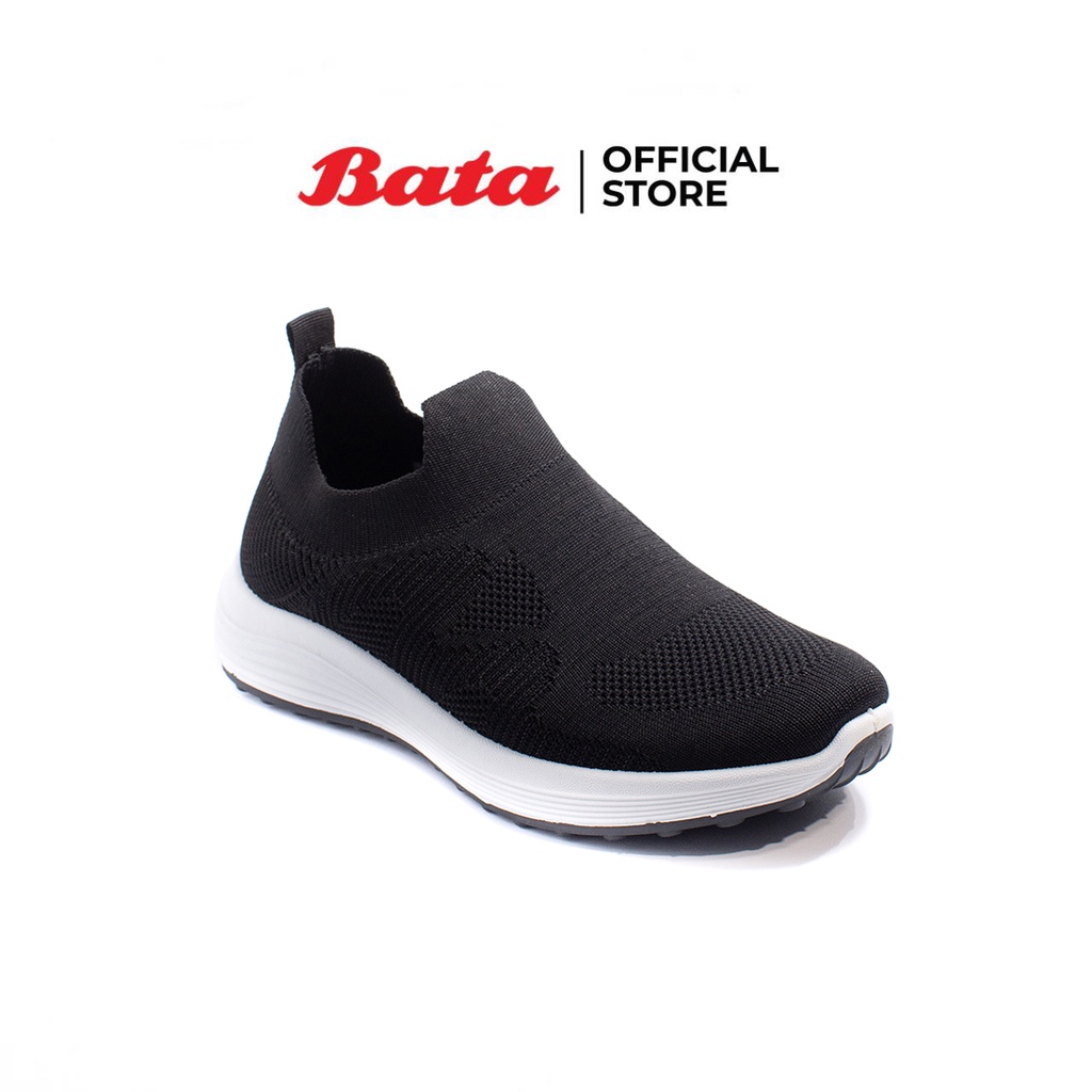 Bata บาจา รองเท้าสลิปออน  Walking shoes ผ้าถัก knit นุ่ม ใส่สบาย ระบายอากาศได้ดี สำหรับผู้หญิง  รุ่น Jason สีดำ 5596145