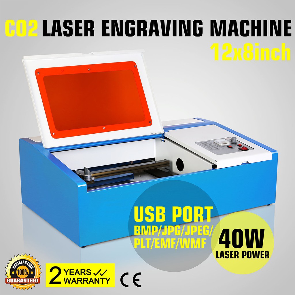เครื่องแกะสลักด้วยลำแสงเลเซอร์ 40W CO2 USB Laser Engraving Cutting