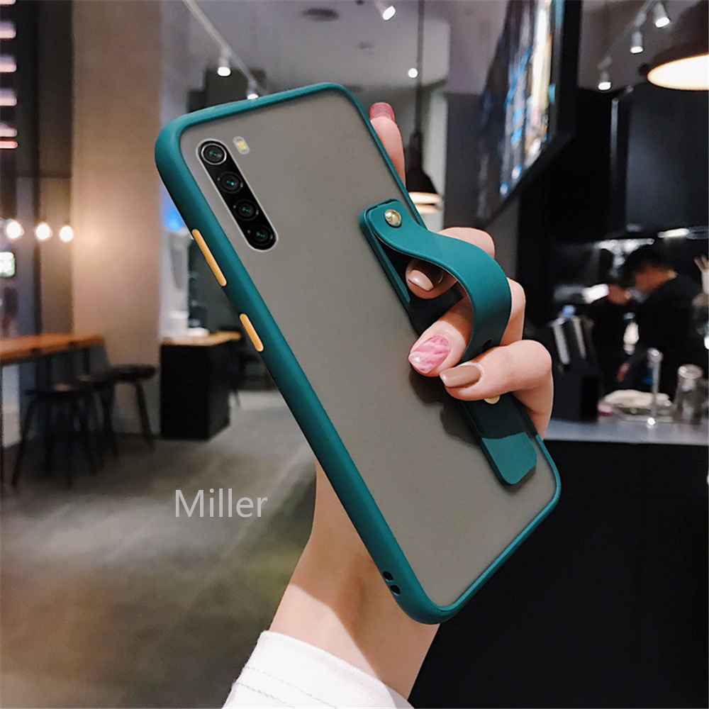 Redmi 9 9C 9A 9i K30 K30 Pro Note 7 Pro Matte Clear Armor สายรัดข้อมือ Hand Band Holder เคสโทรศัพท์ 