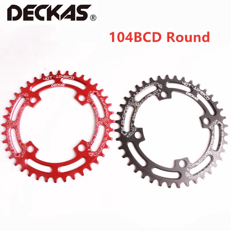 DECKAS 104BCD 40T/42T/44T/46T/48T/50T/52T Mountain Bicycle Chainwheel MTB bike crankset Aluminum Narrow Wide Chainring BCD 104