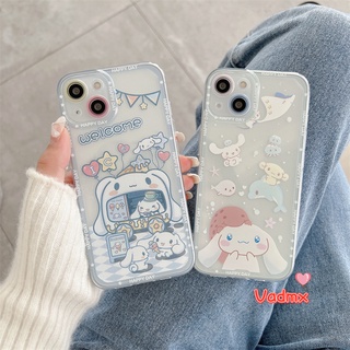 เคสโทรศัพท์มือถือนิ่ม แบบใส ลายการ์ตูนสุนัข ปลาวาฬ สีฟ้า สําหรับ Samsung Galaxy M23 M33 F23 M53 A13 4G A53 A73 5G M52