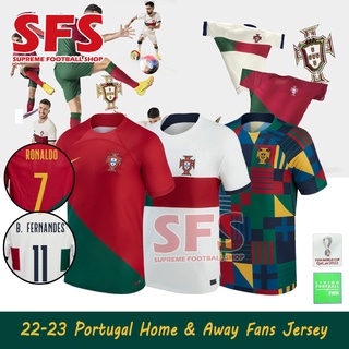 【SFS】เสื้อยืดแขนสั้น ลายทีมชาติฟุตบอลโปรตุเกส WC ทีมเหย้า 2022 คุณภาพสูง สําหรับผู้ชาย S-4XL