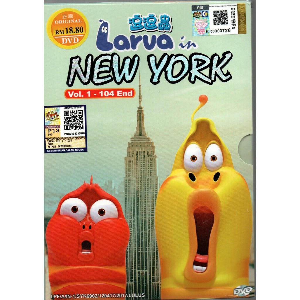แผ่น DVD Larva In New York Vol.1-104 End สําหรับเด็ก