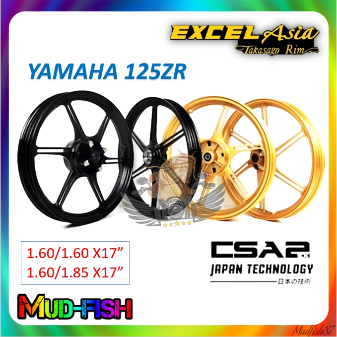 RK TAKASAGO EXCEL 6 LEGS WHEEL SPORT RIM SET สําหรับ Y125Z, LC135 5S ใหม่ V2 V3 V4 V5 V6 FI [CSA2] (
