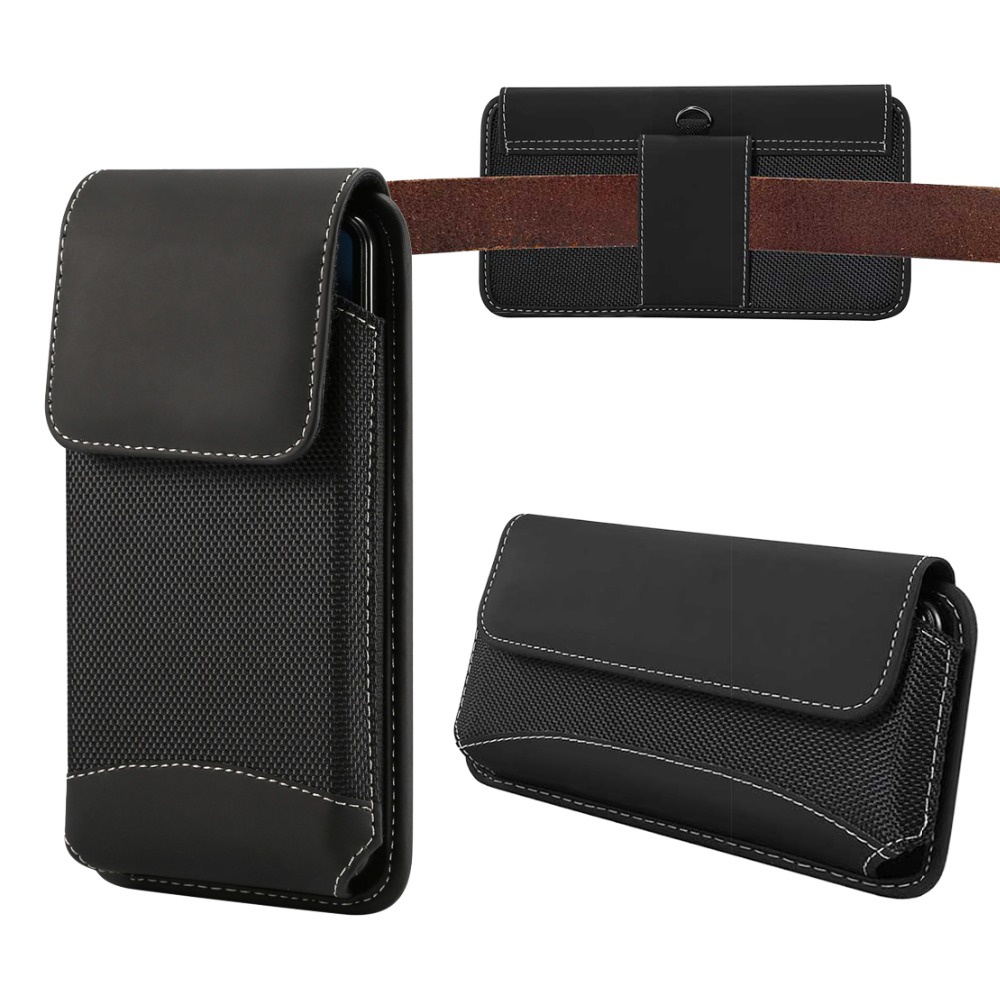Universal กระเป๋า Holster Case เข็มขัดไนลอนที่ทนทานคลิปห่วงเหมาะสําหรับฝาครอบสําหรับ Vivo Y11 Y20i Y20 Y20S Y12S Y15 Y17 Y12 Y15 Y12i Y11 Y50 Y30 1902 1901