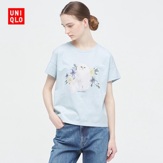 Uniqlo เสื้อยืดแขนสั้น เปิดไหล่ พิมพ์ลาย PAUL JOE สําหรับผู้หญิง 451878 ยูนิโคล่