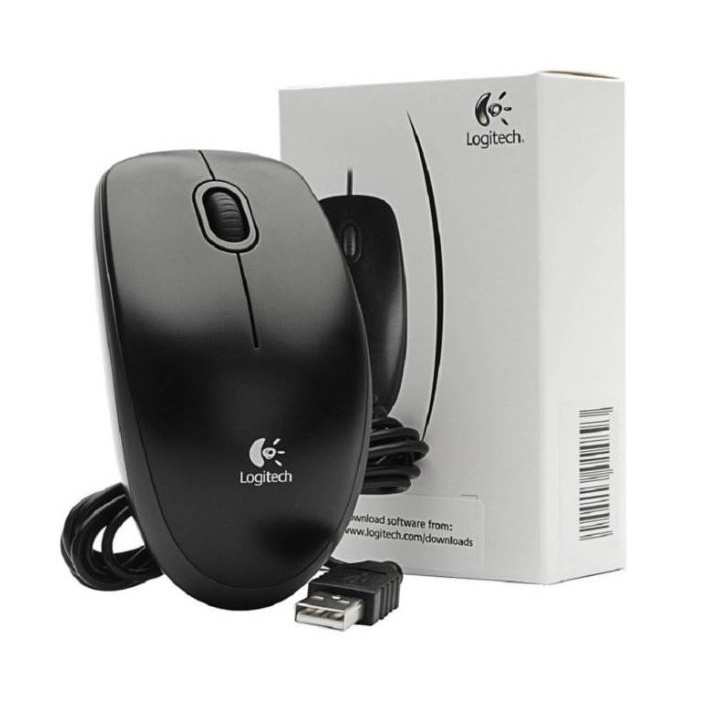 Logitech Optical USB Mouse B100 เม้าส์มีสายแบบ USB