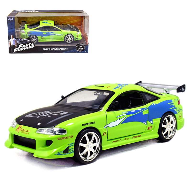 โมเดลรถ Fast & Furious Brian'S Mitsubishi Eclipse 1995 สีเขียว (Scale 1:24)  ลิขสิทธิ์แท้ Jada | Shopee Thailand