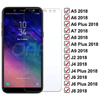 ฟิล์มกระจกนิรภัยกันรอยหน้าจอ 9H สําหรับ Samsung Galaxy A6 A8 J4 J6 Plus 2018 Samsung A5 A7 A9 J2 J8 2018