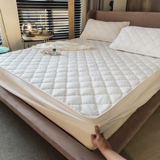 【Ready Stock】High Quality 100% Cotton Fabric Mattress Protector Thicken Bedsheet Quilted Sheets Mattress Topper