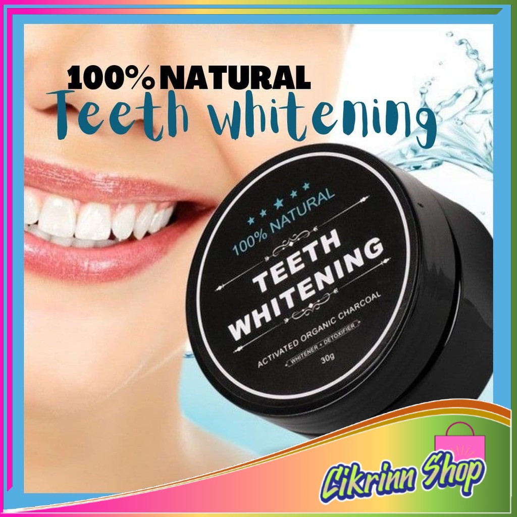 TEETH WHITENING CHARCOAL + TOOTHBRUSH