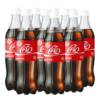 โค้ก เครื่องดื่มน้ำอัดลม 590 มล. x 12 ขวด Coke Soft Drink 590 ml x 12 bottles