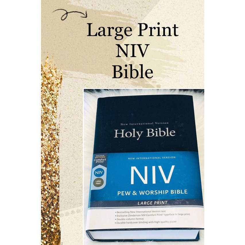 คัมภีร์ไบเบิล ขนาดใหญ่ พิมพ์ลายพระคัมภีร์ NIV