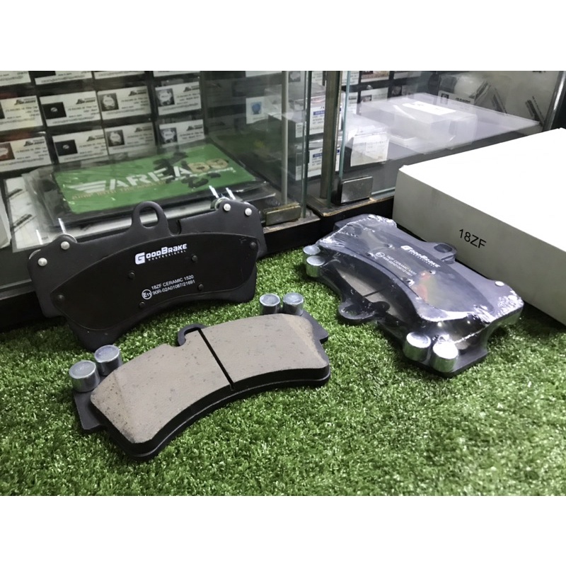 ผ้าเบรค เบรคหน้า Cayenne 18Z GoodBrake เกรดเซรามิก 700 องศา