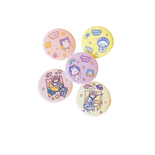 โปรโมชั่น : ♡︎ กระจกพกพาคละลาย รหัส 004 อวกาศ ♡︎ กระจกพกพาคละลายการ์ตูน สีพาสเทล น่ารักมากๆ