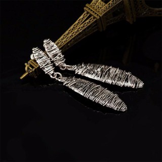 ต่างหู Silver plated Leaf drop