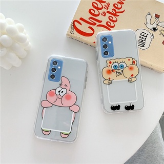 เคส Phone Case Samsung Galaxy M52 5G M32 M22 4G Photo Fram Couples Casing Cartoon SpongeBob TPU Soft Cover Transparent Protective Shell เคสโทรศัพท์