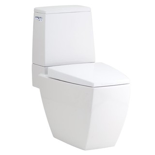 สุขภัณฑ์ 2 ชิ้น COTTO C13507 6L สีขาว สุขภัณฑ์ชักโครก 2-PIECE TOILET COTTO C13507 6L WHITE สุขภัณฑ์ ห้องน้ำ