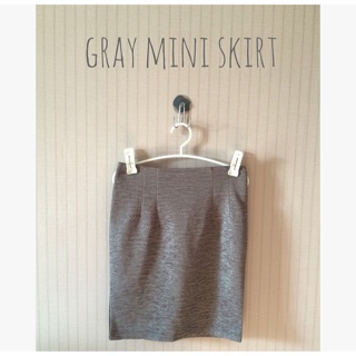 Gray Mini Skirt