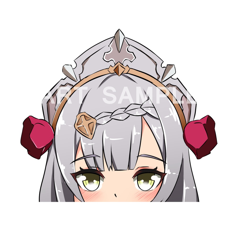 Genshin Impact Noelle สติ๊กเกอร์ 2 ชิ้น Half face GenShin Impact Sticker น่ารัก สติ๊กเกอร์ เกมเกนชิน