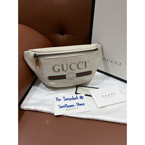 Gucci belt bag (ใบเล็กสีขาว สาย95)
