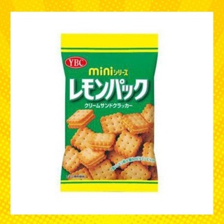 มินิคุกกี้ญี่ปุ่นสอดไส้ครีมมะนาว 45 ก. YBC Mini cookies stuffed with lemon cream 45 g.