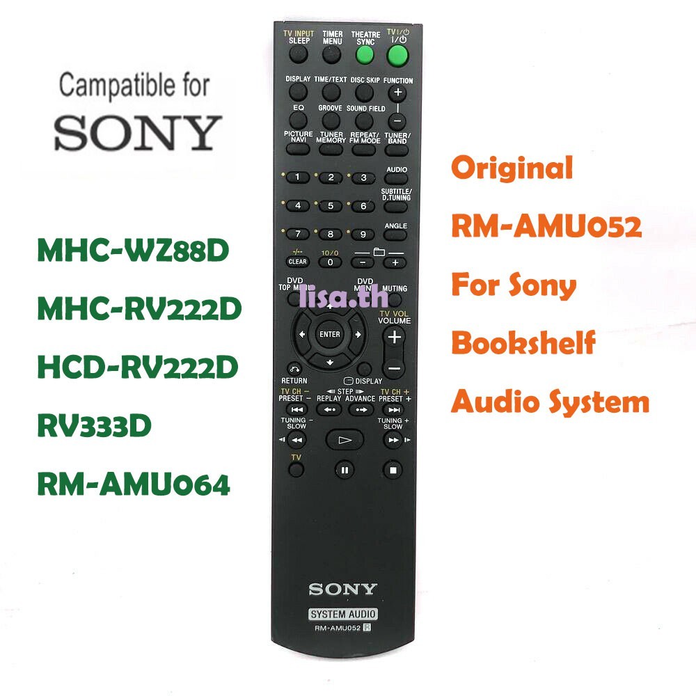 RM-AMU052 สําหรับ Sony ชั้นวางหนังสือระบบรีโมทคอนโทรล RM-AMU064 MHC-WZ88D MHC-RV222D HCD-RV222D RV33