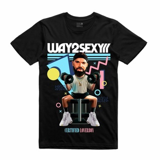 เสื้อยืด พิมพ์ลาย Drake Way 2 Weights คุณภาพสูง สีดํา