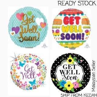 Get Well Soon Balloon 9 Anagram & Betallic