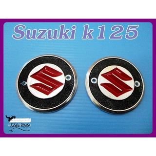 SUZUKI K125 FUEL TANK CIRCLE "RED" EMBLEM LH&amp;RH  // โลโก้ข้างถังน้ำมัน SUZUKI K125 วงกลม สินค้าคุณภาพดี