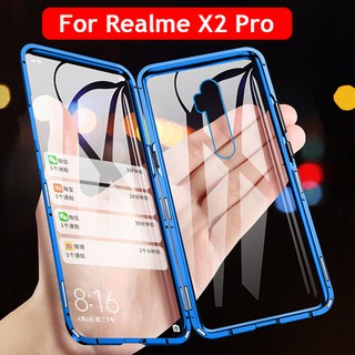 Realme X2 Pro สองด้าน กระจกนิรภัย แม่เหล็ก เคสกันกระแทก เคสโทรศัพท์