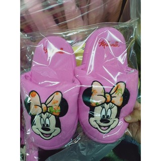 ‼️พร้อมส่ง‼️รองเท้าใส่เดินในบ้านพื้นหนาลายมินนี่เม้าส์Minnie Mouse