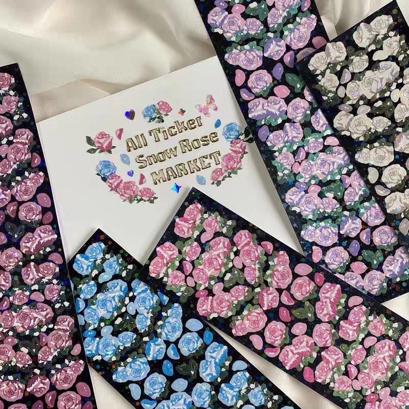 Rosie Rose Sticker สติกเกอร์กุหลาบ สติกเกอร์พร้อมส่ง สติกเกอร์น่ารัก ตกแต่งการ์ด แต่งรูป diy