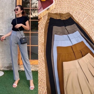 กางเกงขายาวใส่ทำงาน ผ้าเบลล่า