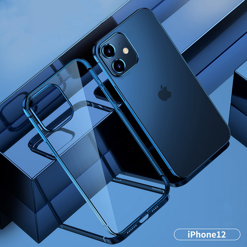 ใหม่คลาสสิกสี่เหลี่ยมชุบโทรศัพท์กรณี iPhone 12 Pro Max/Mini เคส iPhone 12 เคส iPhone 12 Pro เคส