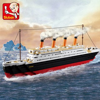 ProudNada Toys ของเล่นเด็ก ตัวต่อ เรือ ไททานิค Sluban TITANIC 1012 PCS M38-B0577