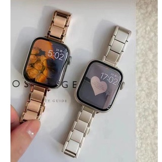 สายนาฬิกาข้อมือ สเตนเลส หรูหรา คุณภาพสูง สําหรับ Apple Watch Strap i Watch Strap Series 7 6 5 4 3 2 1 ขนาด 41 มม. 45 มม. 38 มม. 40 มม. 44 มม.