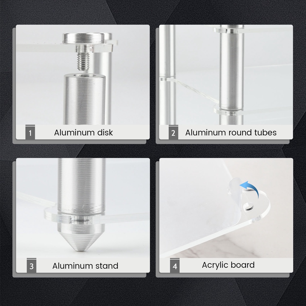 Kguss กรอบอะคริลิค HIFI ขยายเสียง ถอดรหัส กรอบแร็ค อุปกรณ์ใส ขนาดใหญ่ ชั้นวางอะคริลิค