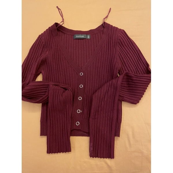 glassons ซื้อจากออส ใช้1-2ครั้ง size S สีแดงเลือดหมู